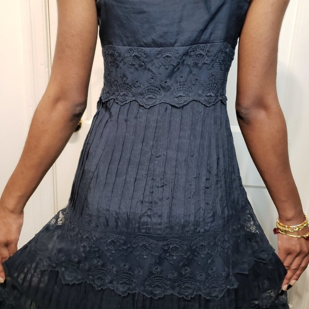 Ann Taylor Petites lace tiered halter dress Sz. 0P - Picture 2 of 12